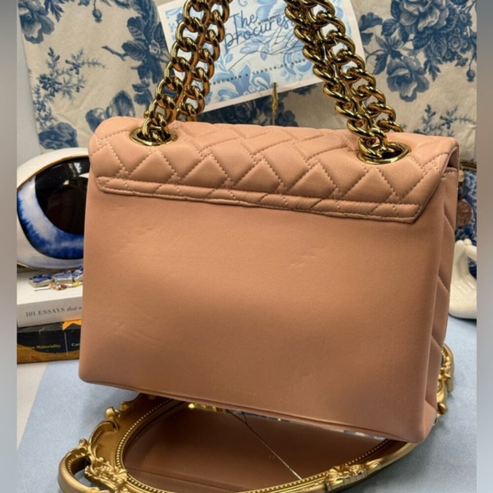 🆕 KURT GEIGER LONDON 🧿 NWOT Large Kensington Long Flap East West Bag, Peach - Picture 7 of 16